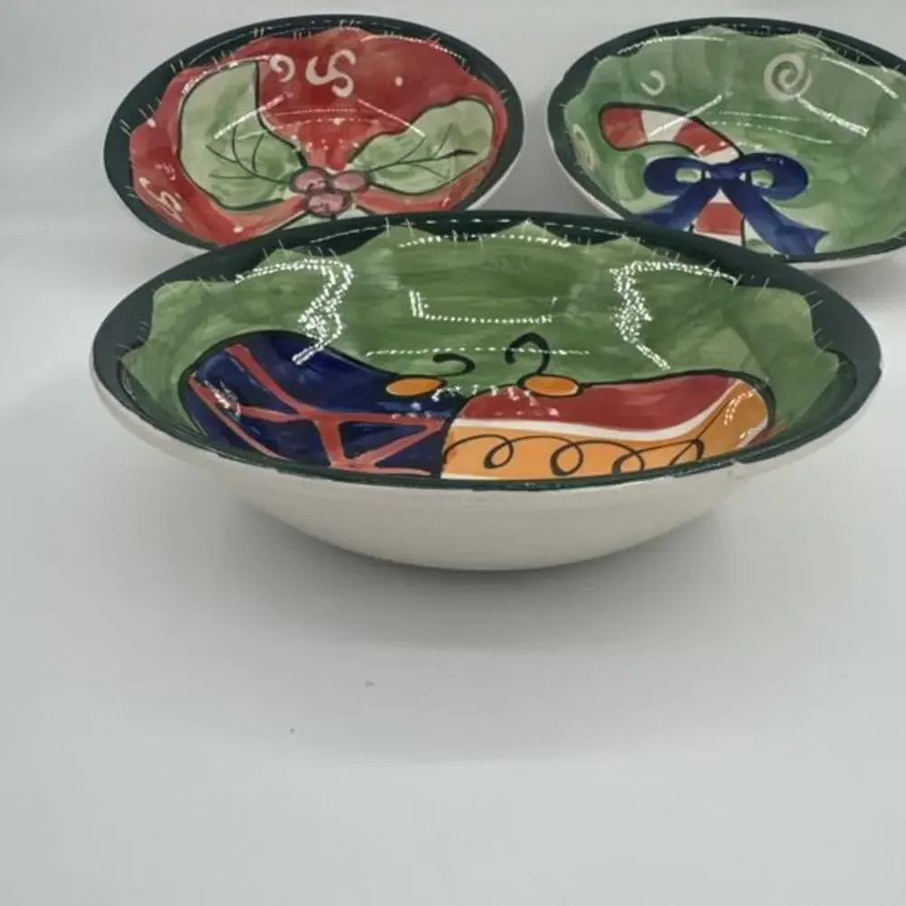 Holiday Bowls 3 Total Studio 33 Christmas 8.5